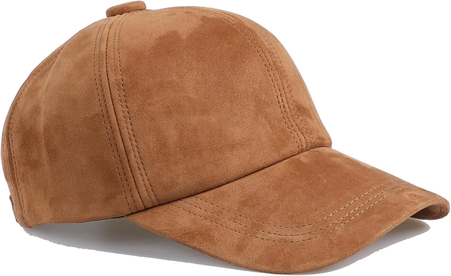 Unisex Genuine Suede Leather Baseball Caps for Mens Womens-Adjustable Back Strap