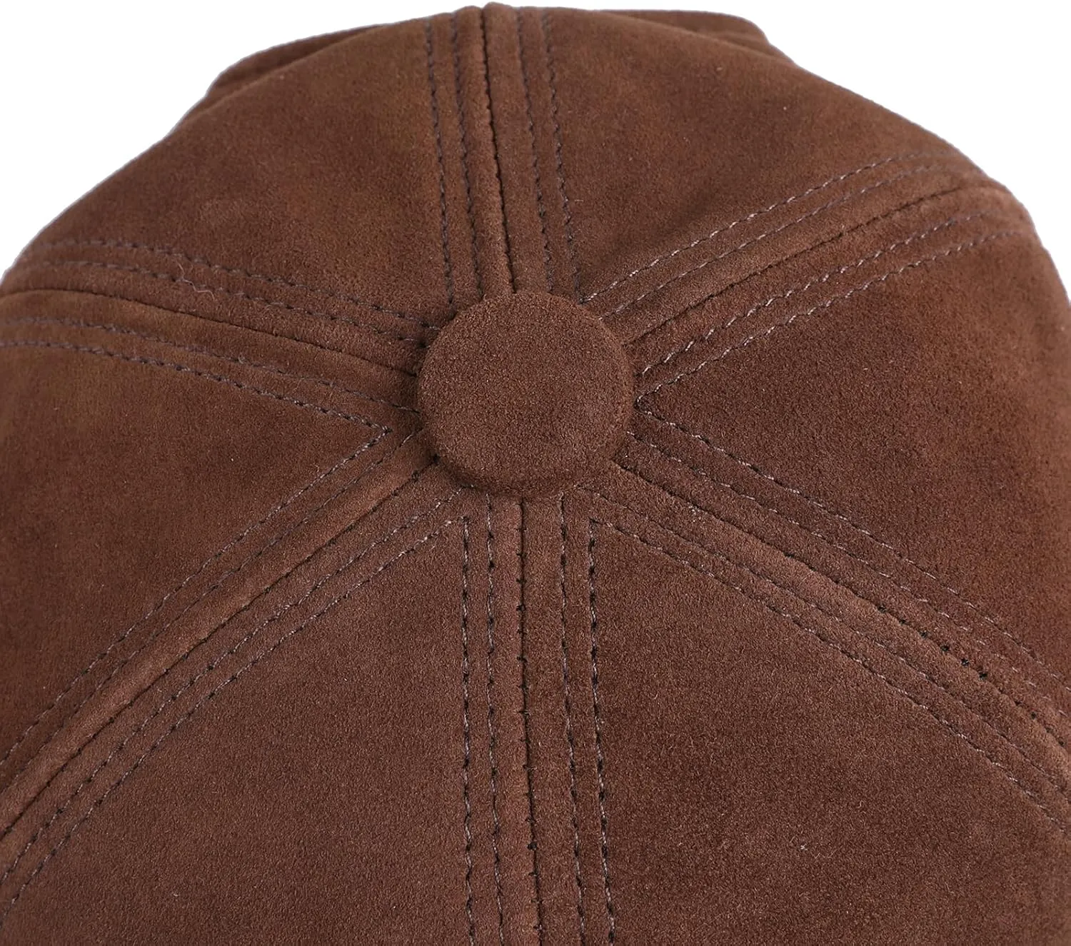Unisex Genuine Suede Leather Baseball Caps for Mens Womens-Adjustable Back Strap