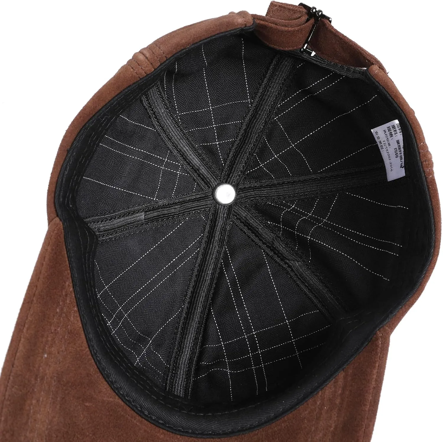 Unisex Genuine Suede Leather Baseball Caps for Mens Womens-Adjustable Back Strap