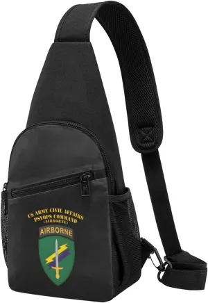 Us Civil Affairs And Psychological Operations Command Airborne Adjustable Fanny Pack Waist Bag For Travel Sports
