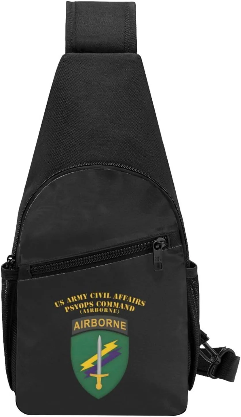 Us Civil Affairs And Psychological Operations Command Airborne Adjustable Fanny Pack Waist Bag For Travel Sports