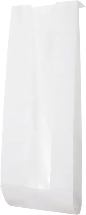 uxcell 100pcs Paper Bread Bag with Window for Homemade Bread, Storage Sacks Long French Bread Bags for Bakery or Food Baking, (4.3 x 1.5 x 13.7 Inch) White