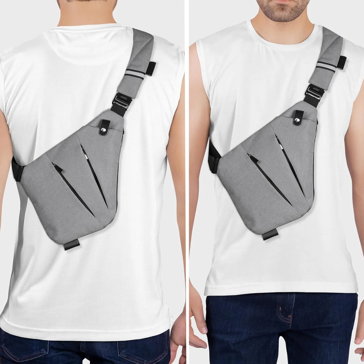 VADOO Anti-theft Crossbody Bags for Women, Shoulder Sling Bag for Men Lightweight Chest Bag for Travel Sport