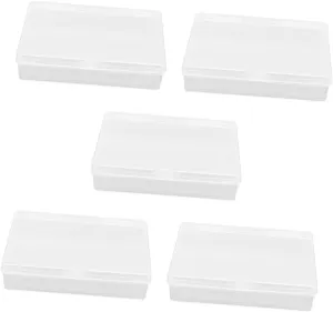 VANZACK 5pcs Boxes Plastic Storage Case for Poker Cards Compact Game Card Containers Smooth Edges Lightweight Design for Easy Carrying and Organizing and Storage