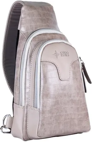 Vegan Leather Crossbody Bag - Unisex, Water-Resistant, Anti-Theft with Adjustable Strap.
