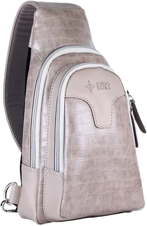 Vegan Leather Crossbody Bag - Unisex, Water-Resistant, Anti-Theft with Adjustable Strap.