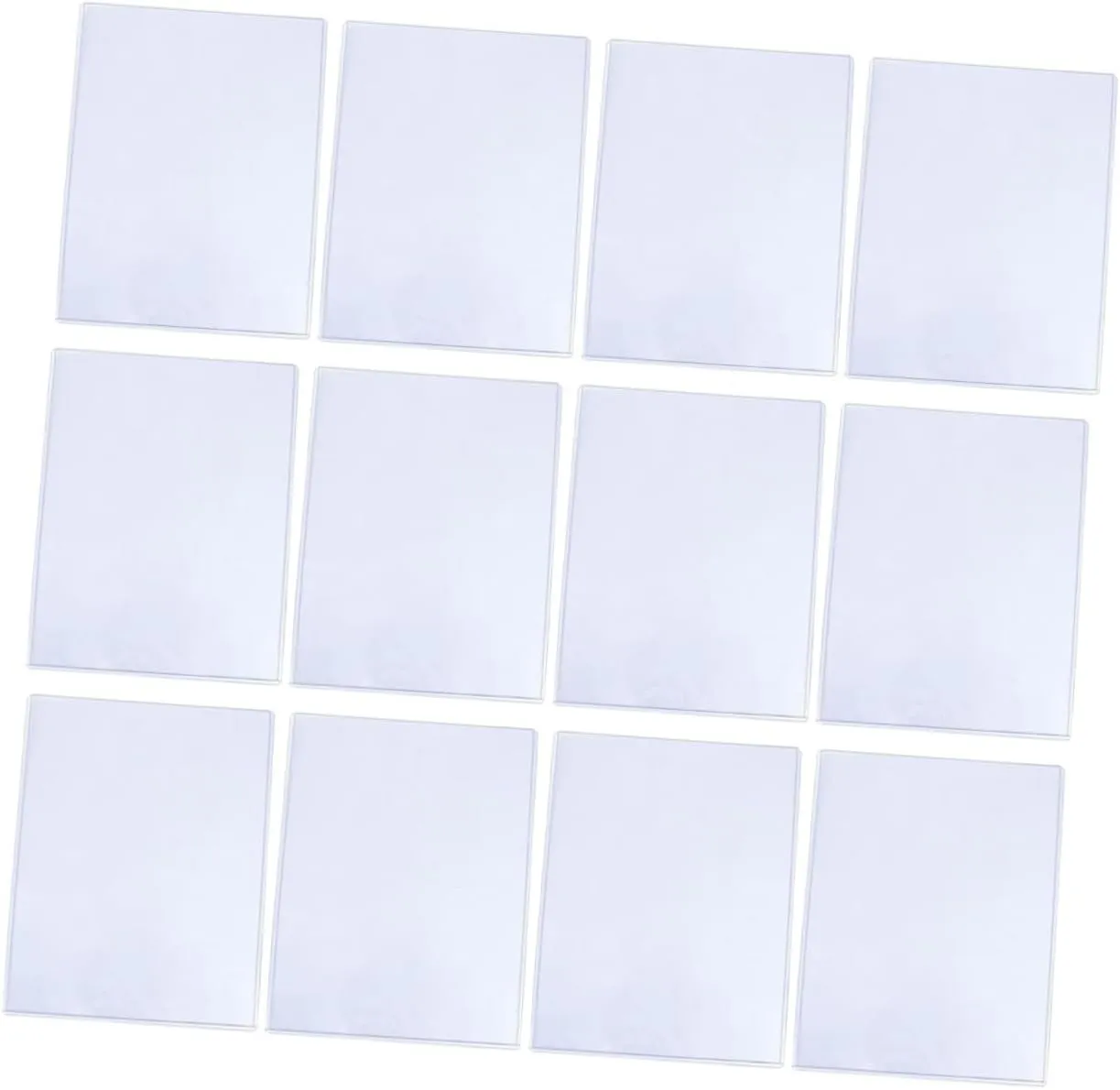 VICASKY 12pcs Portable Trading Photo Sleeves Top Open Design Lightweight Protectors for Game Cards Photos Compact Convenient Storage Easy to Clean