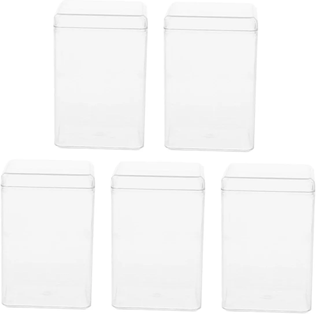 VICASKY 5pcs Action Figure Display Box Clear Storage Case for Dolls Miniatures Convenient Organizer for Collectibles Art Models Landscapes Stylish Home Decor