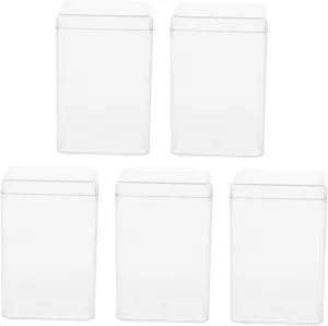 VICASKY 5pcs Action Figure Display Box Clear Storage Case for Dolls Miniatures Convenient Organizer for Collectibles Art Models Landscapes Stylish Home Decor