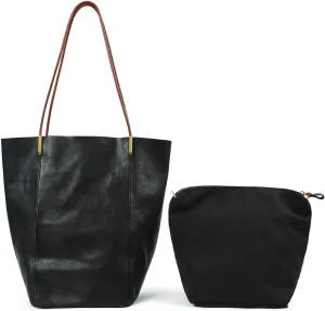 Vintage Handmade Women's Soft Full Leather Tote Bags Large Capacity Top Handle Satchel Handbags for Women