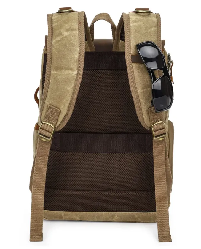 Vintage Leather Camera Backpack  | Mount Cook