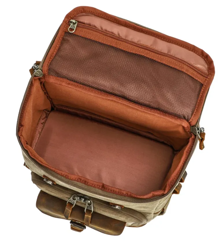 Vintage Leather Camera Backpack  | Mount Cook