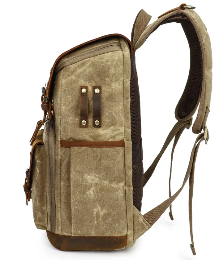 Vintage Leather Camera Backpack  | Mount Cook