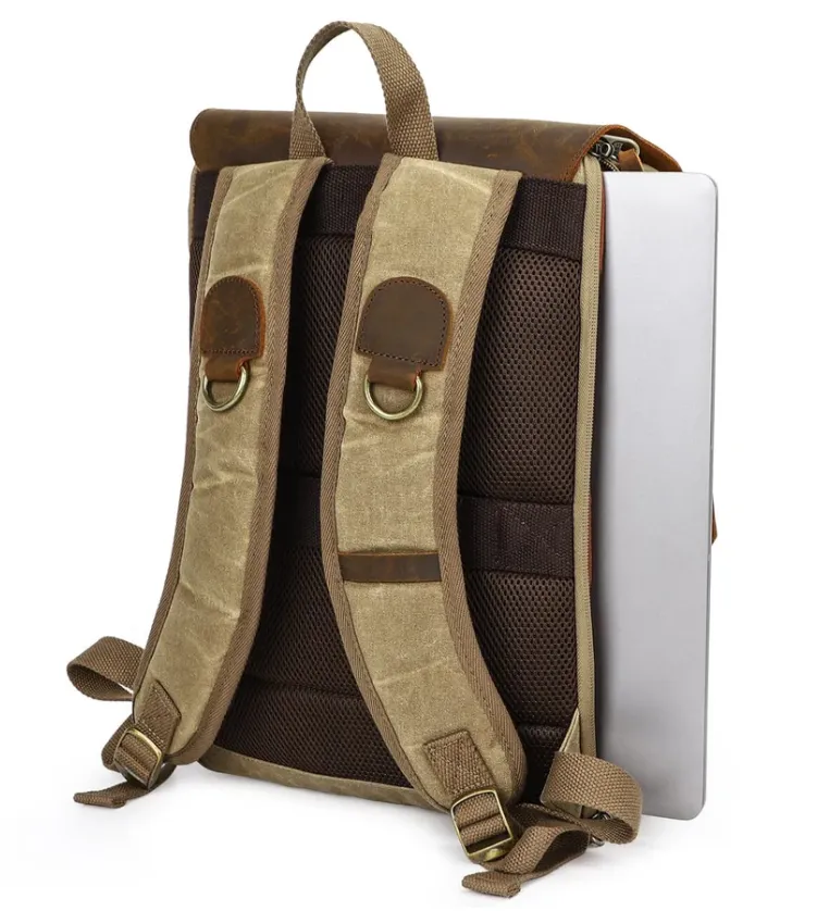 Vintage Leather Camera Backpack  | Mount Cook