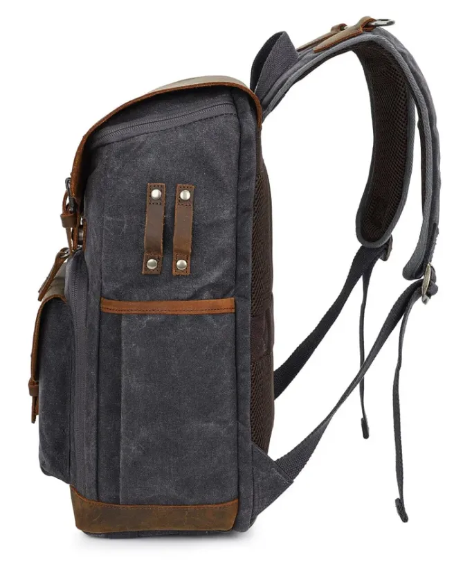 Vintage Leather Camera Backpack  | Mount Cook