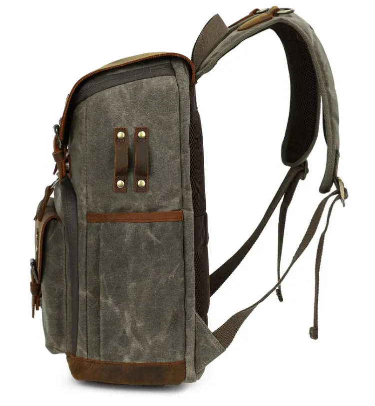 Vintage Leather Camera Backpack  | Mount Cook