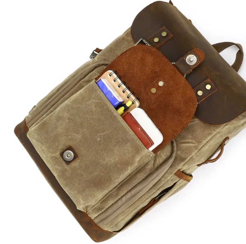 Vintage Leather Camera Backpack  | Mount Cook