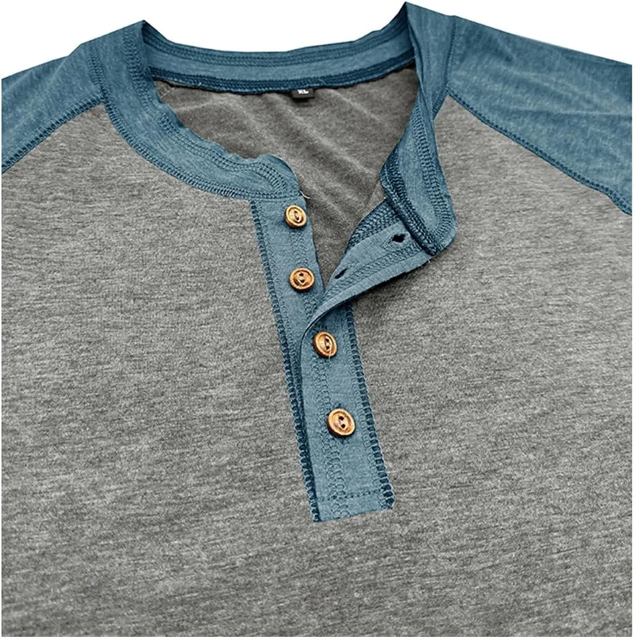 Vintage Shirts for Men Collarless Regular Fit Casual Short Sleeve Henley Tshirt Lightweight Summer Hiking Undershirt