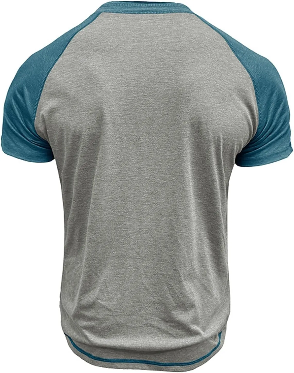 Vintage Shirts for Men Collarless Regular Fit Casual Short Sleeve Henley Tshirt Lightweight Summer Hiking Undershirt