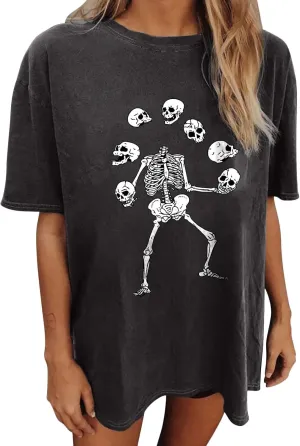 Vintage Shirts for Women Cute Graphic Tee Spring Short Sleeve Tops Oversized Tshirts Teen Aesthetic Clothing
