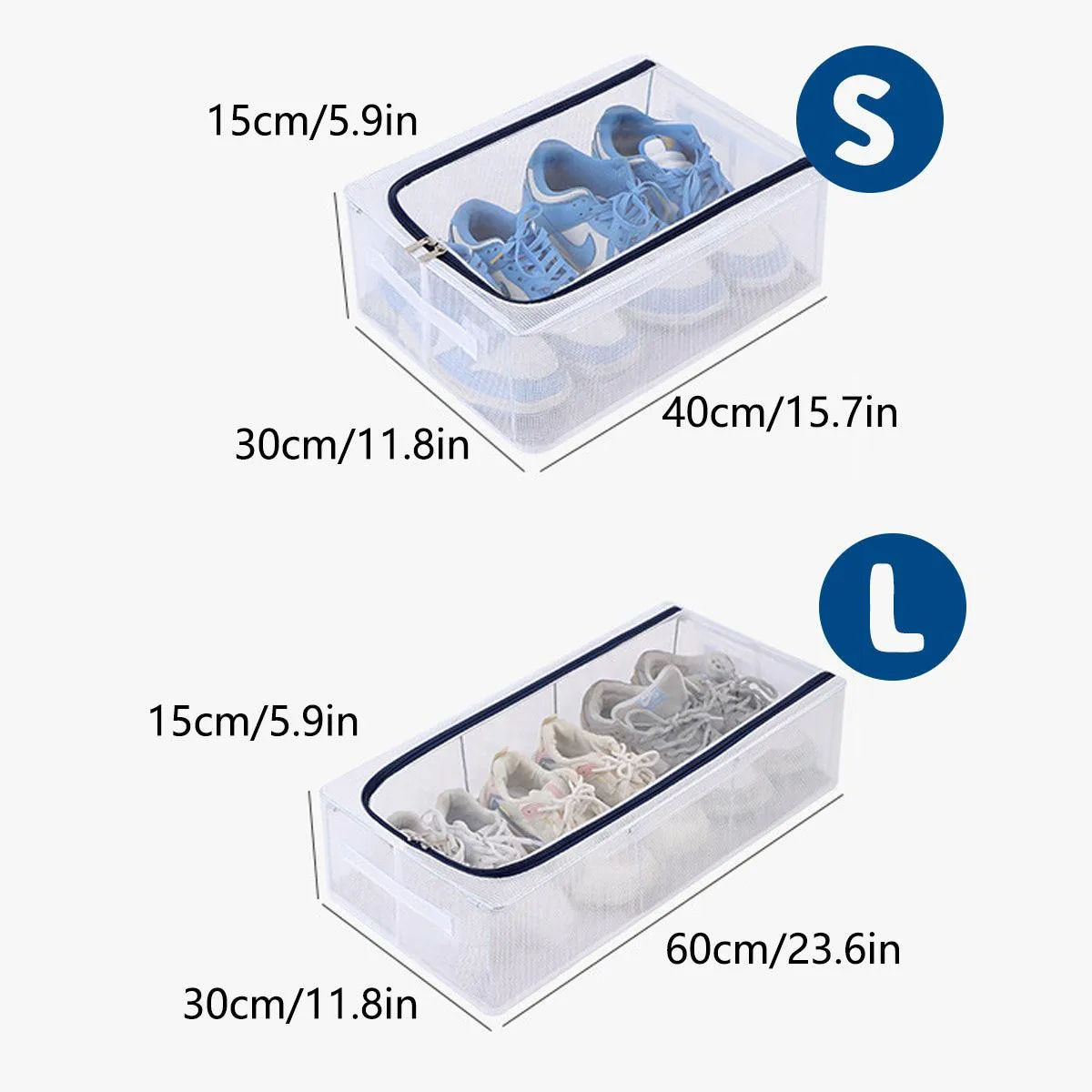 Visible Dustproof Transparent Storage Box Home Organizer for Clothes Toys Shoes