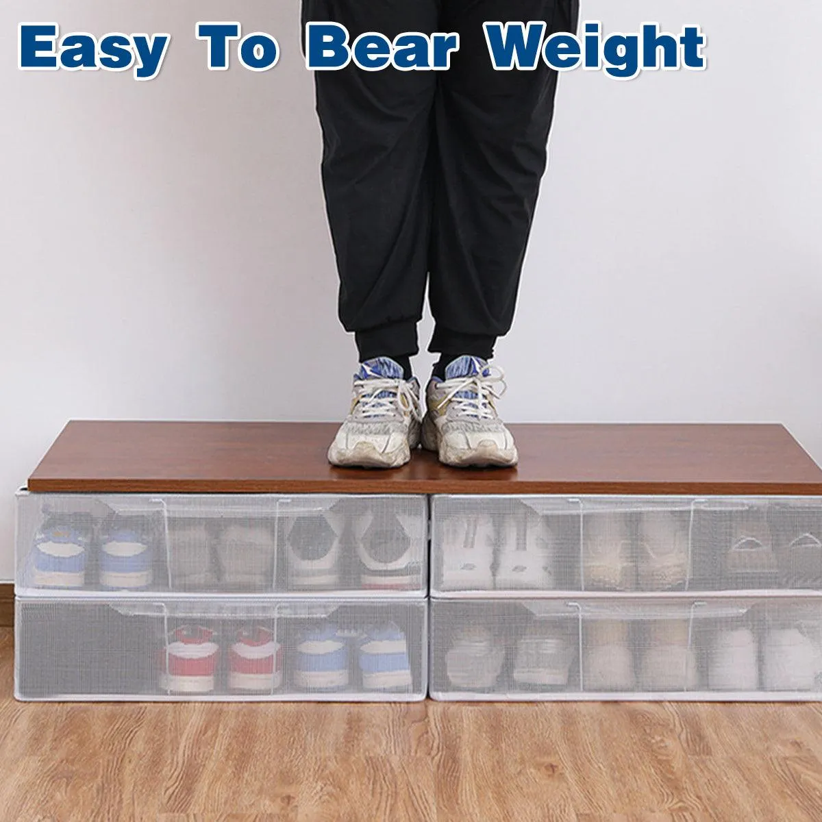 Visible Dustproof Transparent Storage Box Home Organizer for Clothes Toys Shoes