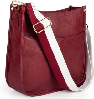 Viva Terry Vegan Leather Crossbody Fashion Shoulder Bag Purse with Adjustable Strap