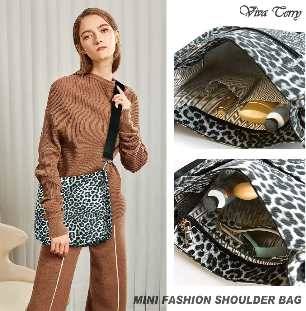 Viva Terry Vegan Leather Crossbody Fashion Shoulder Bag Purse with Adjustable Strap