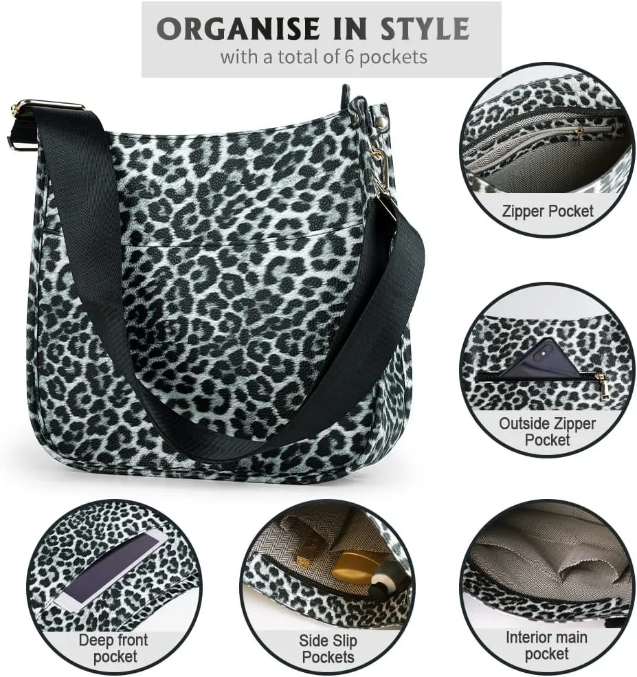 Viva Terry Vegan Leather Crossbody Fashion Shoulder Bag Purse with Adjustable Strap