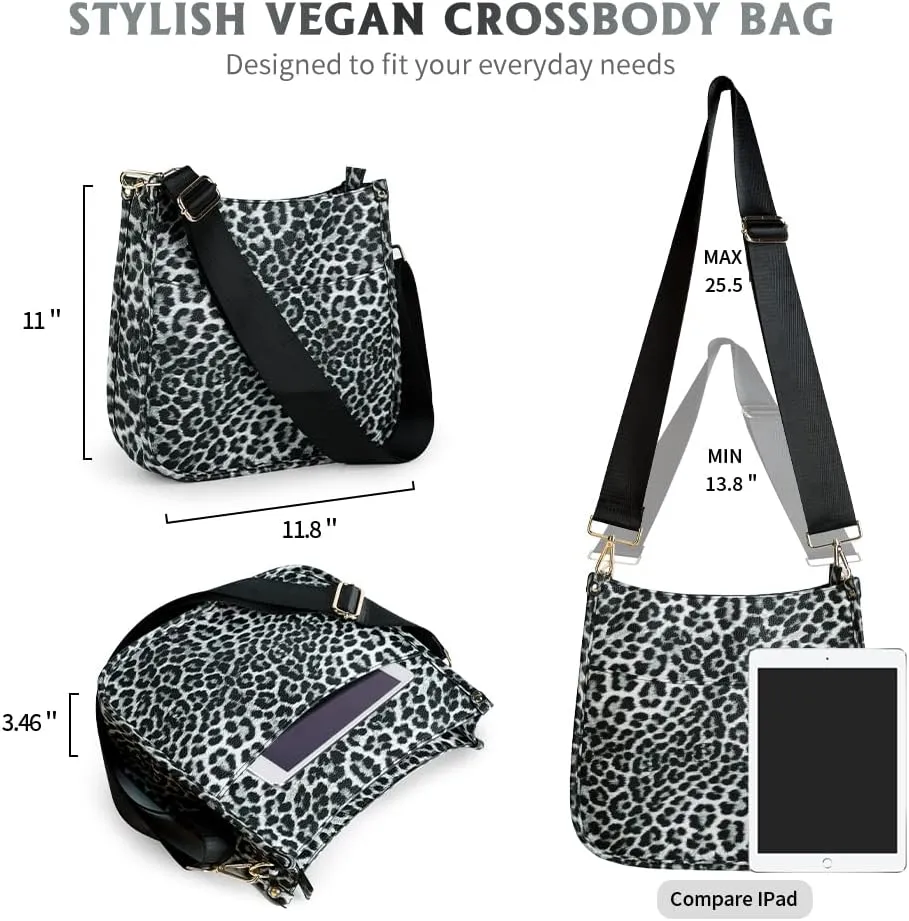 Viva Terry Vegan Leather Crossbody Fashion Shoulder Bag Purse with Adjustable Strap