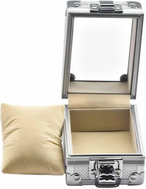 Watch Box Men Display Storage Case,Removable Pillows Organizer,Gift Idea Transparent Top Jewelry Bracelet Storage Case