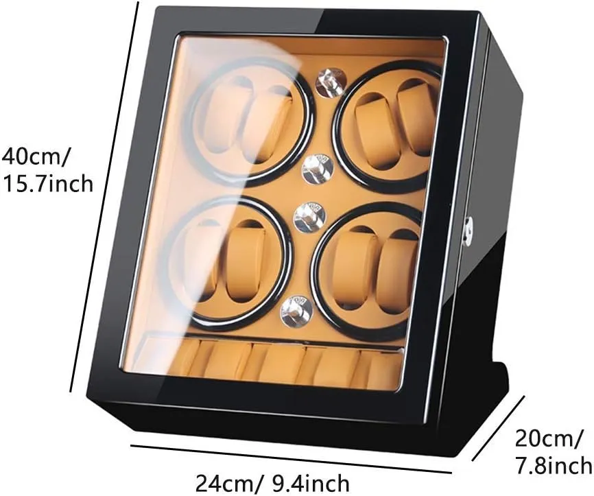 Watch Winder Storage Box for Winding 8 Automatic Watches and 5 Watch Storage Space Wood Shell Piano Paint Exterior Accessories Watch Winder Display Watch Box