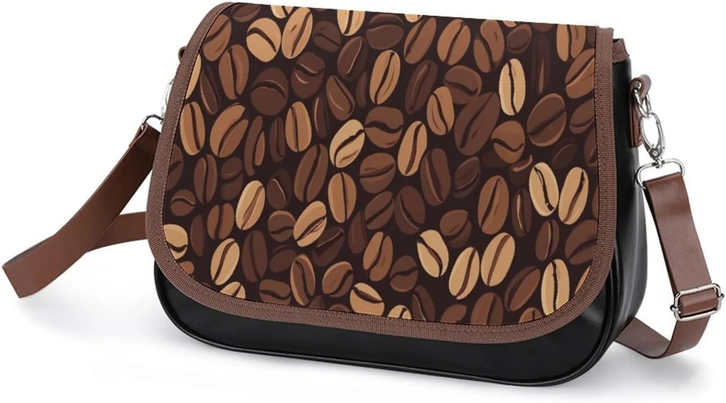 Wave Pattern Crossbody Bag Retro Leather Crossbody Bag,flapover Crossbody Bag,crossover Shoulder Bag with Adjustable Strap
