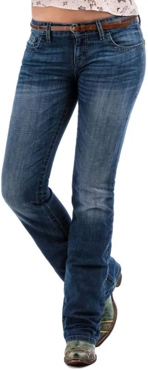 Western Jeans Girls Violet 6X Slim Medium Wash CB23061007