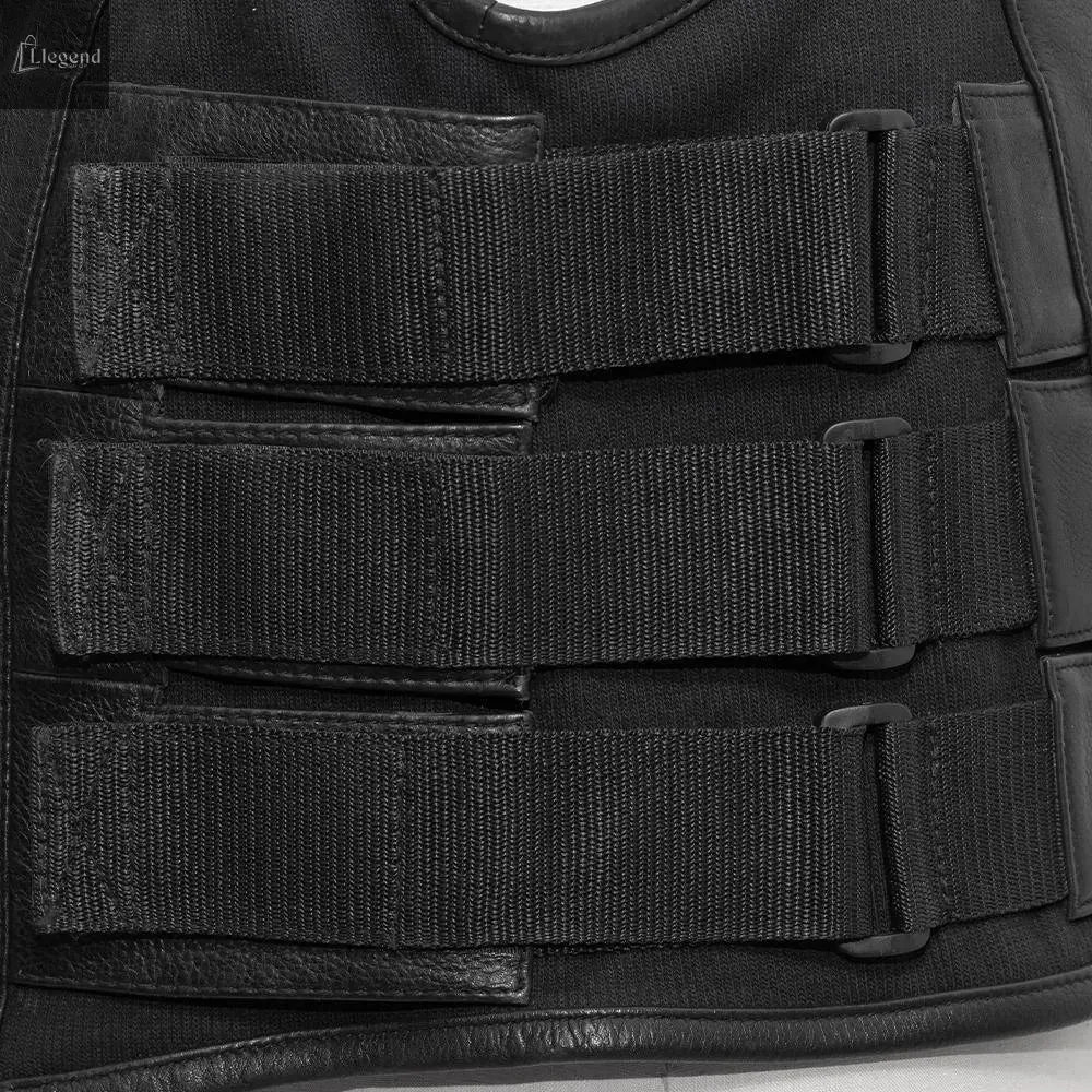 Wheels - Swat Style Motorcycle Leather Vest