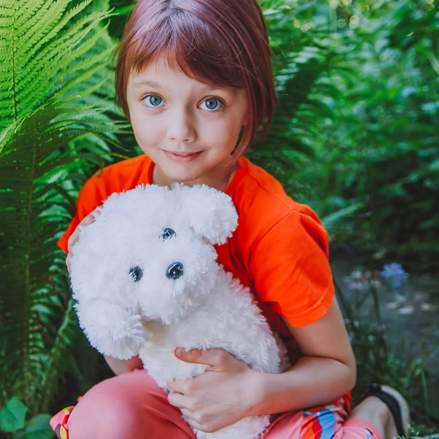 White Toy Poodle Stuffed Animal Dog Puppy - Bichon Frise Maltese Maltipoo White Labradoodle Plush Toy for Kids and Babies - Perfect Birthday & Easter Gift, 12.6"