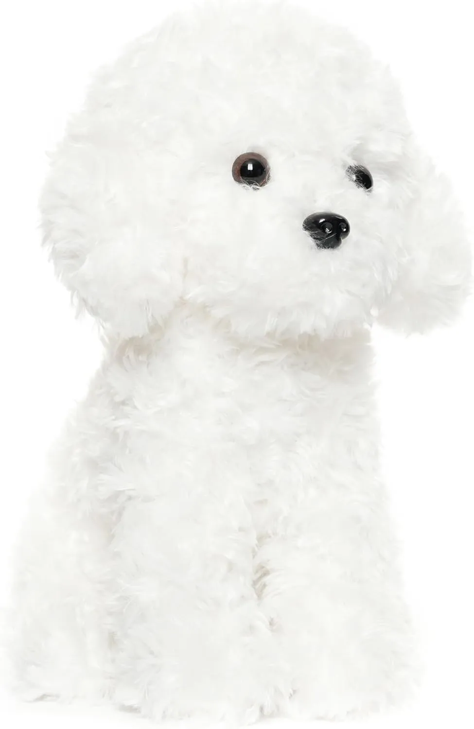 White Toy Poodle Stuffed Animal Dog Puppy - Bichon Frise Maltese Maltipoo White Labradoodle Plush Toy for Kids and Babies - Perfect Birthday & Easter Gift, 12.6"