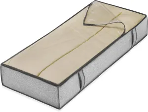 Whitmor Zippered Jumbo Underbed Bag Crosshatch Gray
