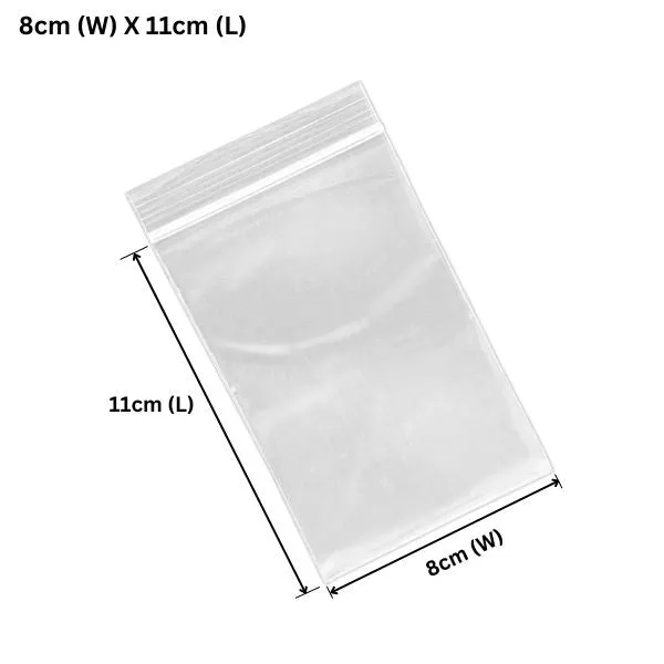 Wholesale 10,000pcs 80 x 110mm ZipLock Clear Resealable Plastic Bags - Premium & Versatile Storage Solution