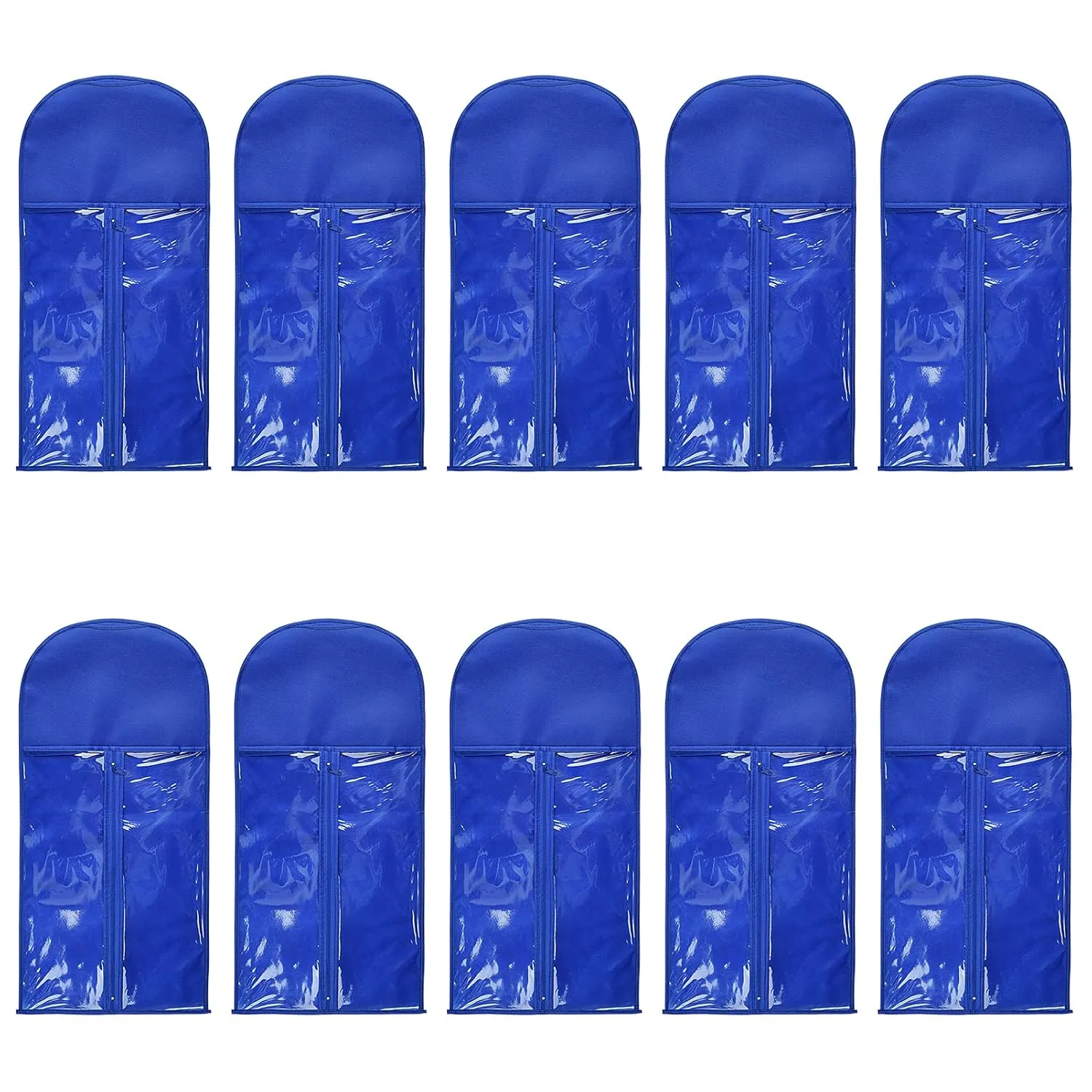 Wig Storage Bag Holder Case, Wigs Pouch Dust-Proof Organizer Protect for Professional Hair Extensions (Dark blue Pack of 10)