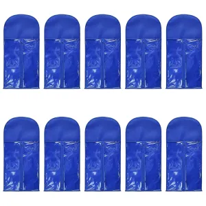 Wig Storage Bag Holder Case, Wigs Pouch Dust-Proof Organizer Protect for Professional Hair Extensions (Dark blue Pack of 10)