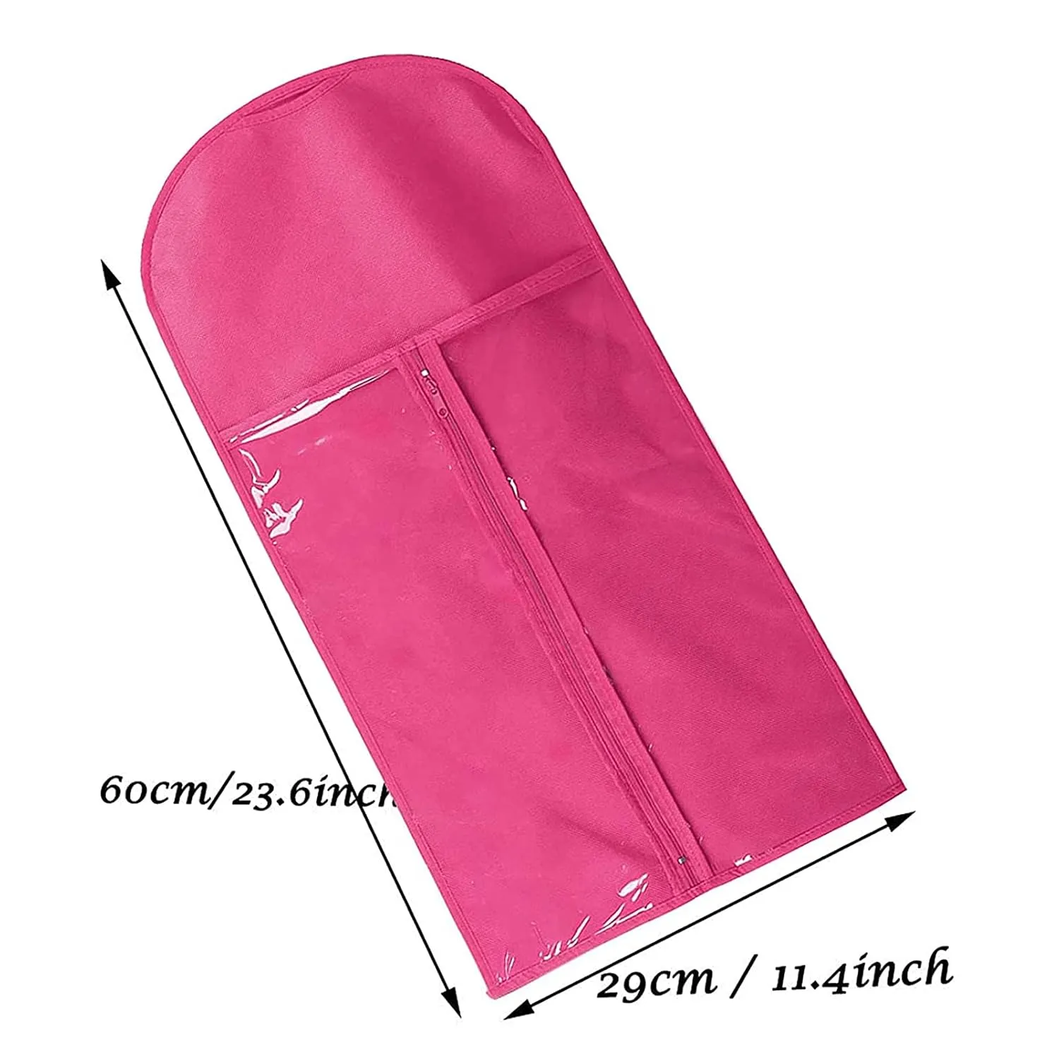 Wig Storage Bag Holder Case, Wigs Pouch Dust-Proof Organizer Protect for Professional Hair Extensions (Rose red Pack of 10)