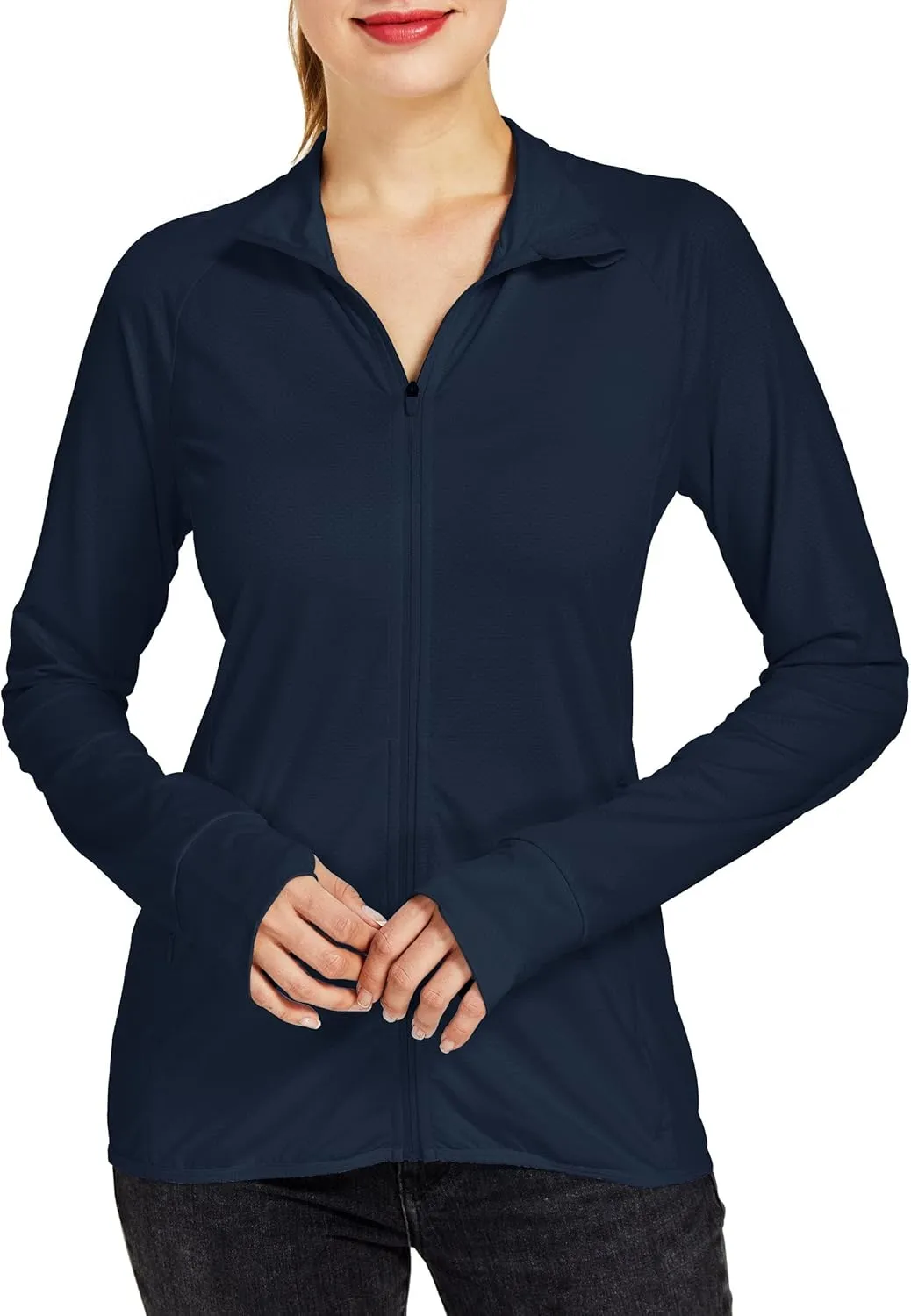 Willit Women's Long Sleeve Shirts UPF 50  Sun Protection Jacket SPF Shirts Running Hiking Athletic UV Jacket Lightweight