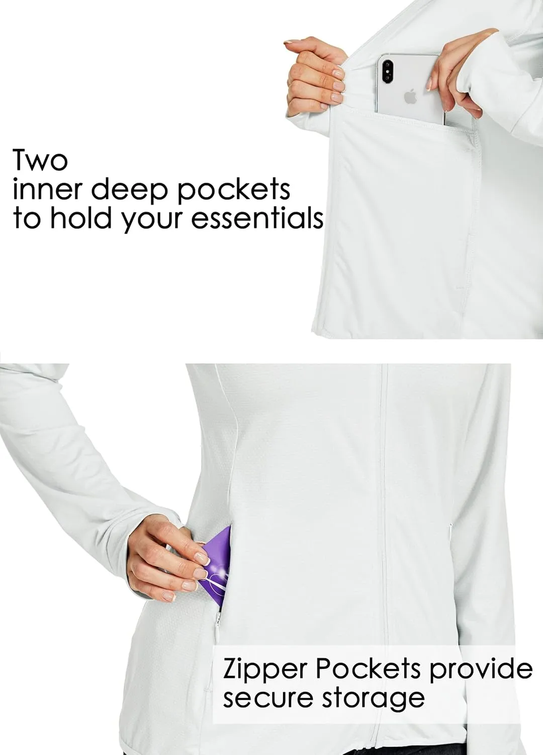 Willit Women's Long Sleeve Shirts UPF 50  Sun Protection Jacket SPF Shirts Running Hiking Athletic UV Jacket Lightweight