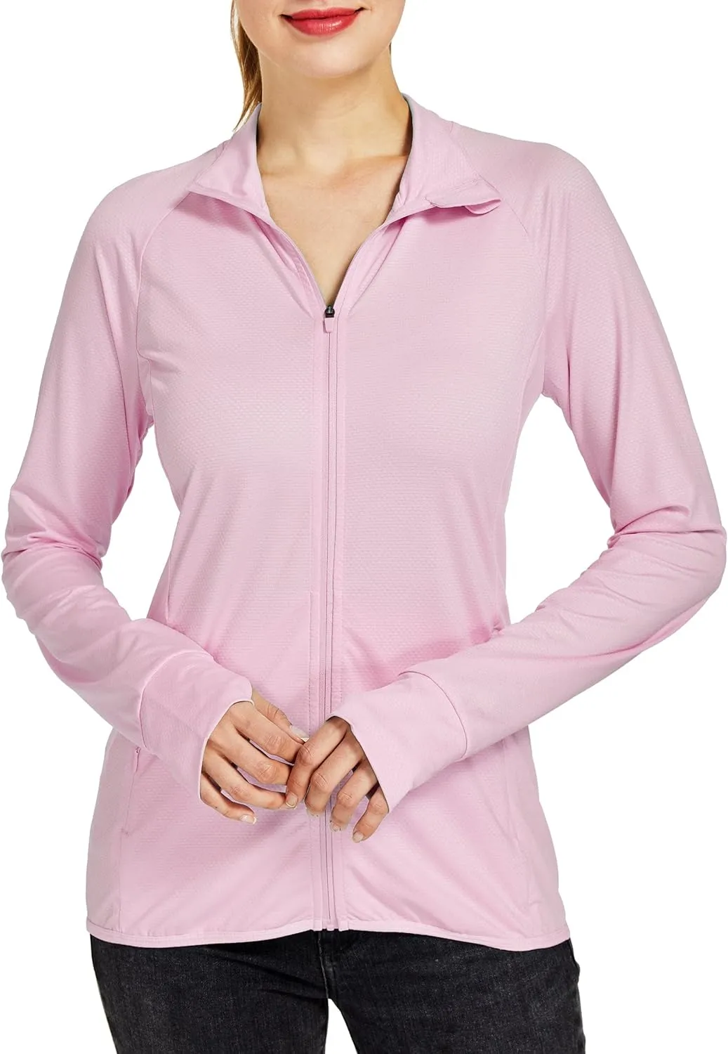 Willit Women's Long Sleeve Shirts UPF 50  Sun Protection Jacket SPF Shirts Running Hiking Athletic UV Jacket Lightweight