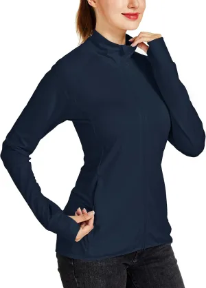 Willit Women's Long Sleeve Shirts UPF 50  Sun Protection Jacket SPF Shirts Running Hiking Athletic UV Jacket Lightweight