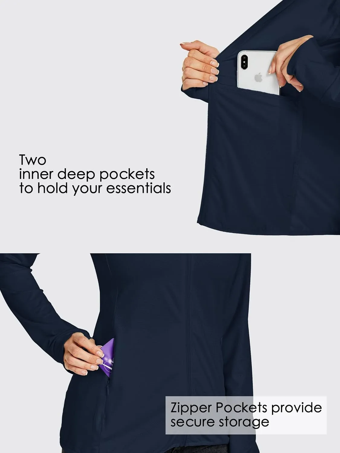 Willit Women's Long Sleeve Shirts UPF 50  Sun Protection Jacket SPF Shirts Running Hiking Athletic UV Jacket Lightweight