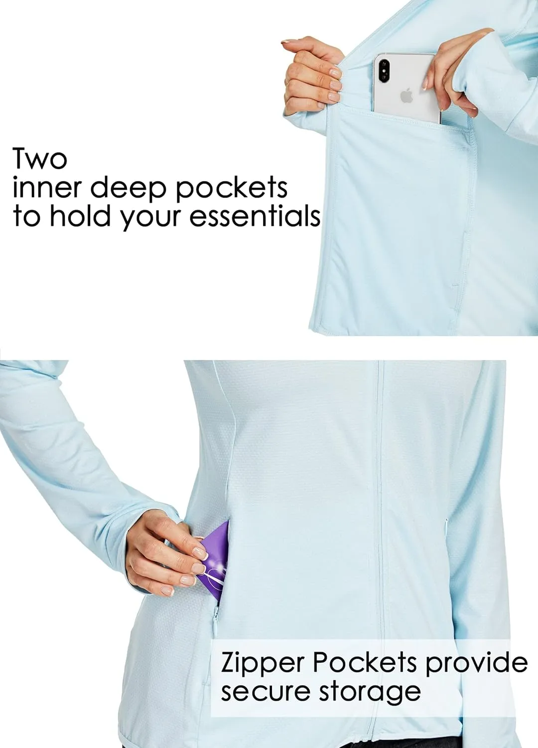 Willit Women's Long Sleeve Shirts UPF 50  Sun Protection Jacket SPF Shirts Running Hiking Athletic UV Jacket Lightweight