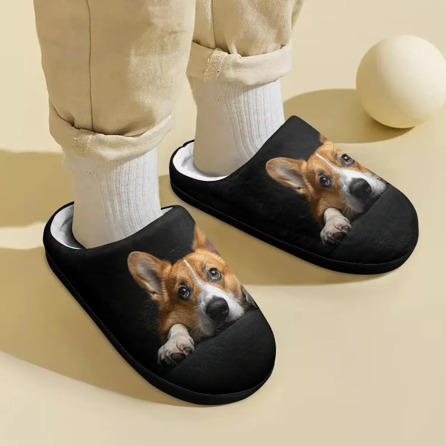 Winter Fuzzy Slippers for Kids, Soft Comfy House Slippers for Bedroom, Closed Toe Anti-Skid Scuff Slippers