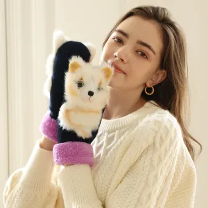 Winter Plush Cartoon Animal Gloves